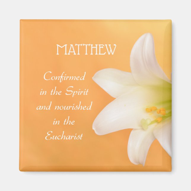 Íman Nome Personalizado, Celebrando Parabéns RCIA Lily (Frente)