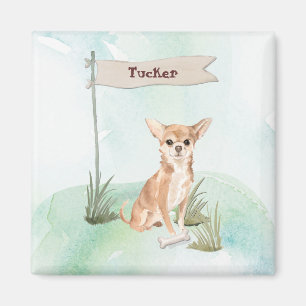 Íman Nome Personalizado Chihuahua Pet Dog