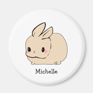 Íman Nome Personalizado da Ilustração Coelhinha Tan Bon