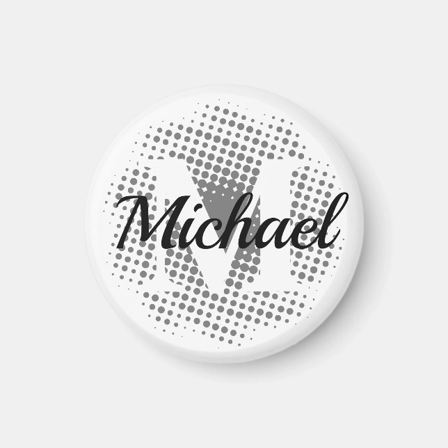 Íman Nome Personalizado da Letra Inicial (Frente)