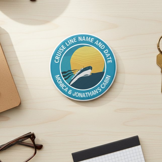 Íman Nome Personalizado Da Porta De Cruzeiro Arredondad (Criador carregado)