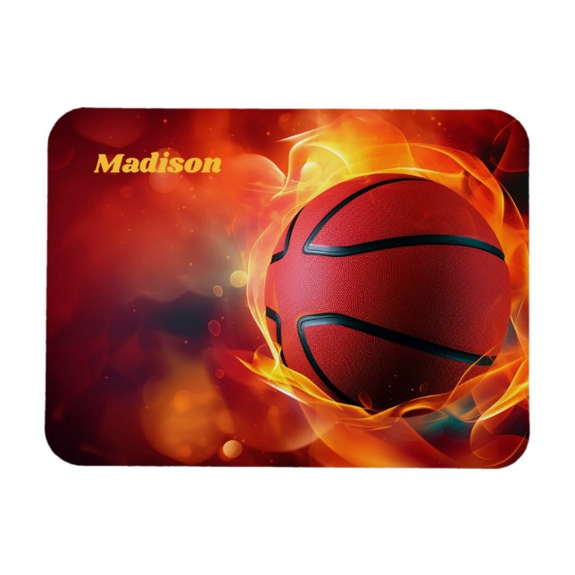 Íman Nome Personalizado de Basquete de Formação de Cham (Horizontal)