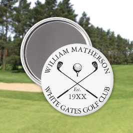 Íman Nome Personalizado de Clube de Golfe Clássico