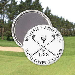 Íman Nome Personalizado de Clube de Golfe Clássico