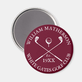 Íman Nome Personalizado de Clube de Golfe Clássico Burg