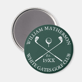 Íman Nome Personalizado de Clube de Golfe Clássico Esme