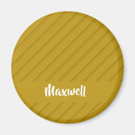 Íman Nome personalizado de plástico diagonal castanho t