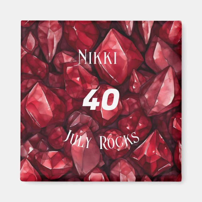 Íman Nome Personalizado do Aniversário de Aniversário d (Frente)