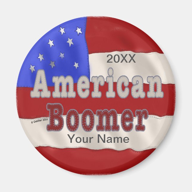 Íman Nome personalizado do Baby Boomer (Frente)