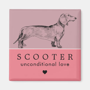 Íman Nome Personalizado do Cão Puppy