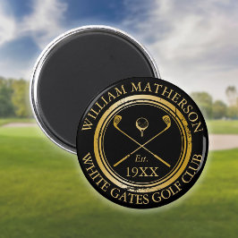Íman Nome Personalizado do Clube de Golfe Selo Retro Pr