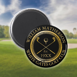 Íman Nome Personalizado do Clube de Golfe Selo Retro Pr