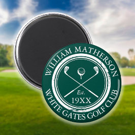Íman Nome Personalizado do Clube de Golfe Verde