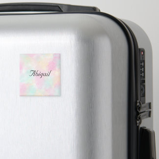 Íman Nome Personalizado Fonte Elegante Cores Girly Pate