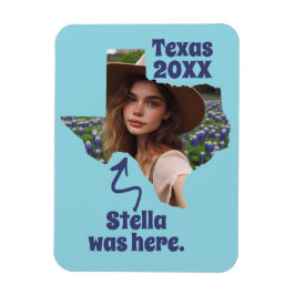 Íman Nome Personalizado, Foto e Ano do Texas Souvenir