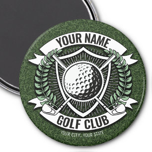 Íman Nome Personalizado Golfer Golf Club Turf Clubhouse