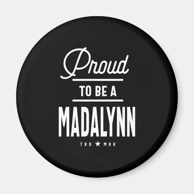 Íman Nome Personalizado Madalynn - Presente de Aniversá (Frente)