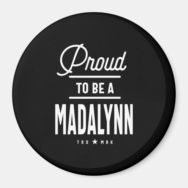 Íman Nome Personalizado Madalynn - Presente de Aniversá (Frente)