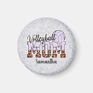 Íman Nome Personalizado Mãe de Voleibol   DIA DE AS MÃE