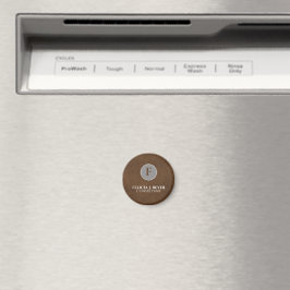 Íman Nome Personalizado Marrom Chocolate Minimalista