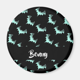 Íman Nome personalizado morcegos azuis