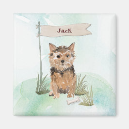 Íman Nome Personalizado Norfolk Terrier Cão Pet Cachorr