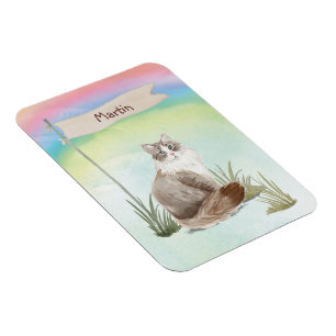 Íman Nome Personalizado Pet de Cat Siberiano