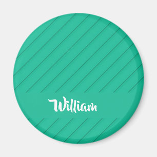 Íman Nome personalizado plástico diagonal azul texturi
