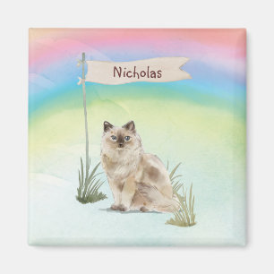 Íman Nome Personalizado Ragdoll Cat Pet