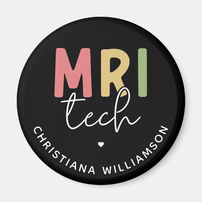 Íman Nome personalizado técnico MRI | Presentes Tecnoló (Frente)