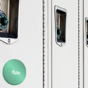 Íman Nome personalizado turquesa brilhante