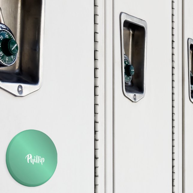 Íman Nome personalizado turquesa brilhante (In Situ (Locker))