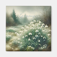 Nome Personalizado Vintage Watercolor Quedas Flora