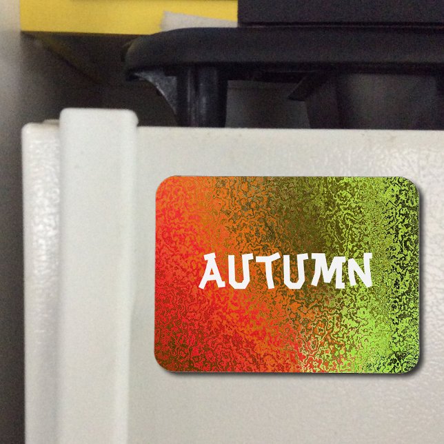 Íman Nome Próprio Formas de Magnetos Premium Laranja e  (Own Name Shades of Orange & Green Premium Magnet)