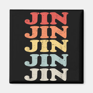 Íman Nome Próprio Jin Personalizado Jin Vintage