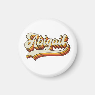 Íman Nome Retro Abigail Design Vintage Anos 70