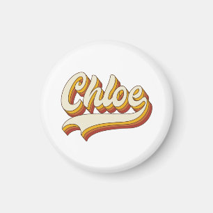 Íman Nome Retro Chloe Anos 70 Design Vintage