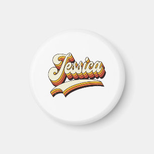 Íman Nome Retro Jessica Design Vintage Anos 70