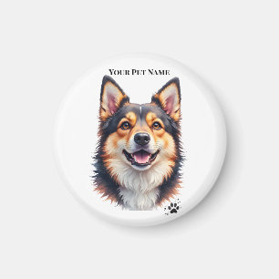 Íman Nome Simples Moderno de Pet & Design Personalizado
