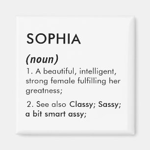 Íman Nome Sophia, Nome editável, Nome personalizado
