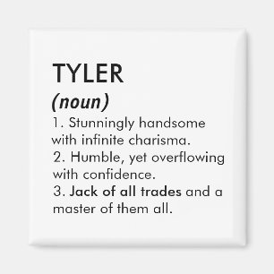 Íman Nome Tyler, Nome editável, Nome personalizado