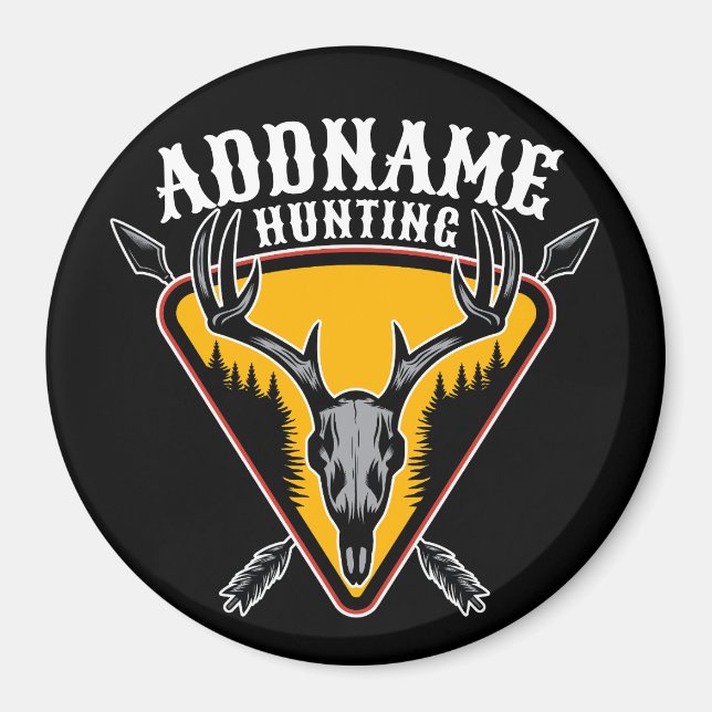 Íman NOMES ADD Caçador de Elk Caveira Grandes Caçadores (Frente)