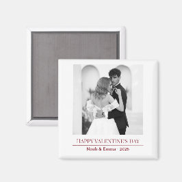 Íman Nomes de Casal Personalizados & Ano - Foto Elegant