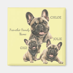 Íman Nomes de Família de Bulldog Francês Personalizados
