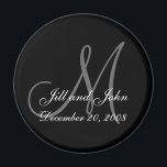 Íman Nomes e Iniciais da imã salve a data<br><div class="desc">Nomes e Iniciais de Imã salve a data Personalizáveis</div>