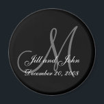 Íman Nomes e Iniciais da imã salve a data<br><div class="desc">Nomes e Iniciais de Imã salve a data Personalizáveis</div>