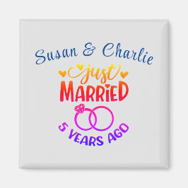 Íman Nomes Personalizados de Aniversário de Casamento d