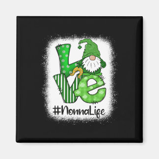 Íman Nonna Love St Patricks Day Bleached Gnome Lucky 