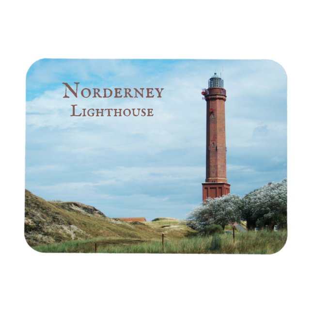 Íman Norderney Lighthouse Ilhas Frísio Oriental, Aleman (Horizontal)