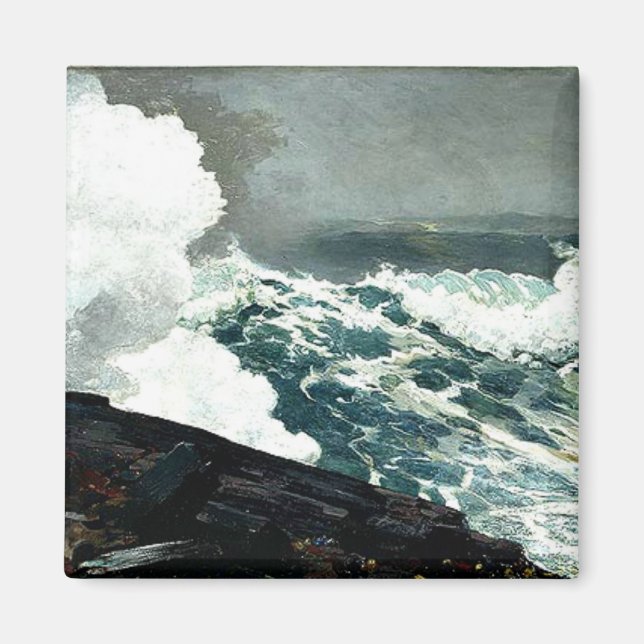 Íman Noreaster - Winslow Homer trabalho de arte (Frente)